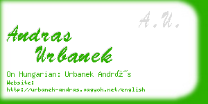 andras urbanek business card